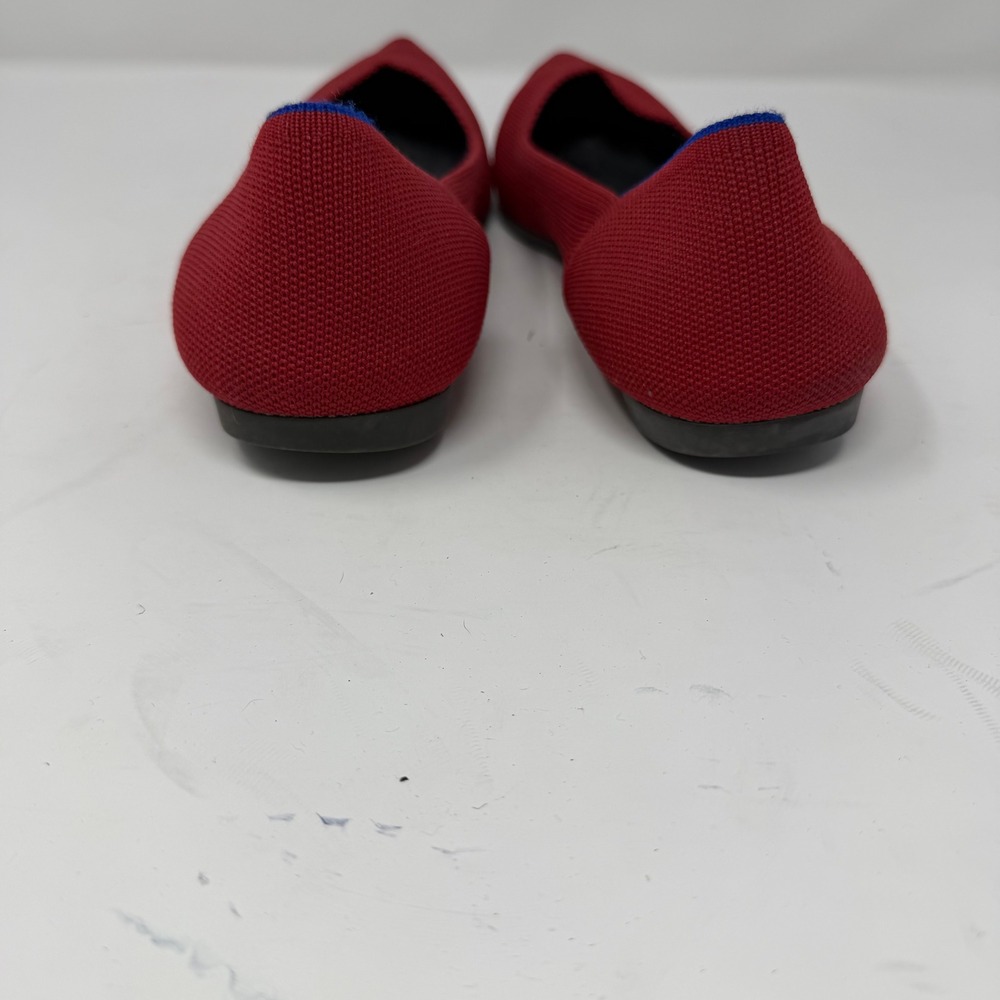Rothy's The Point Flat Shoe Red Sustainable Knit Women Size 10 - Picture 10 of 13
